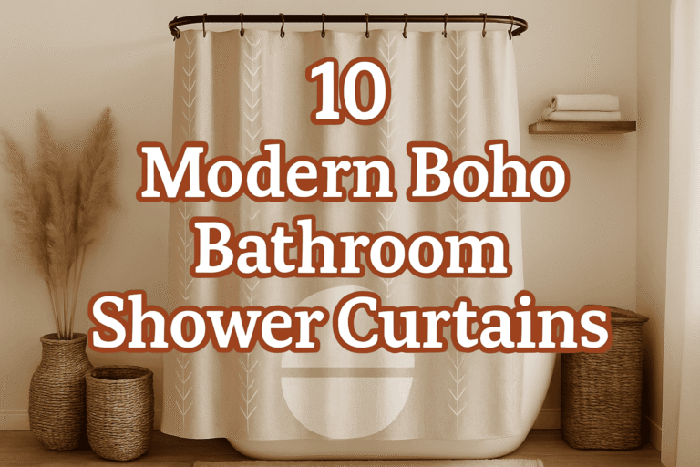 10 Modern Boho Bathroom Shower Curtains