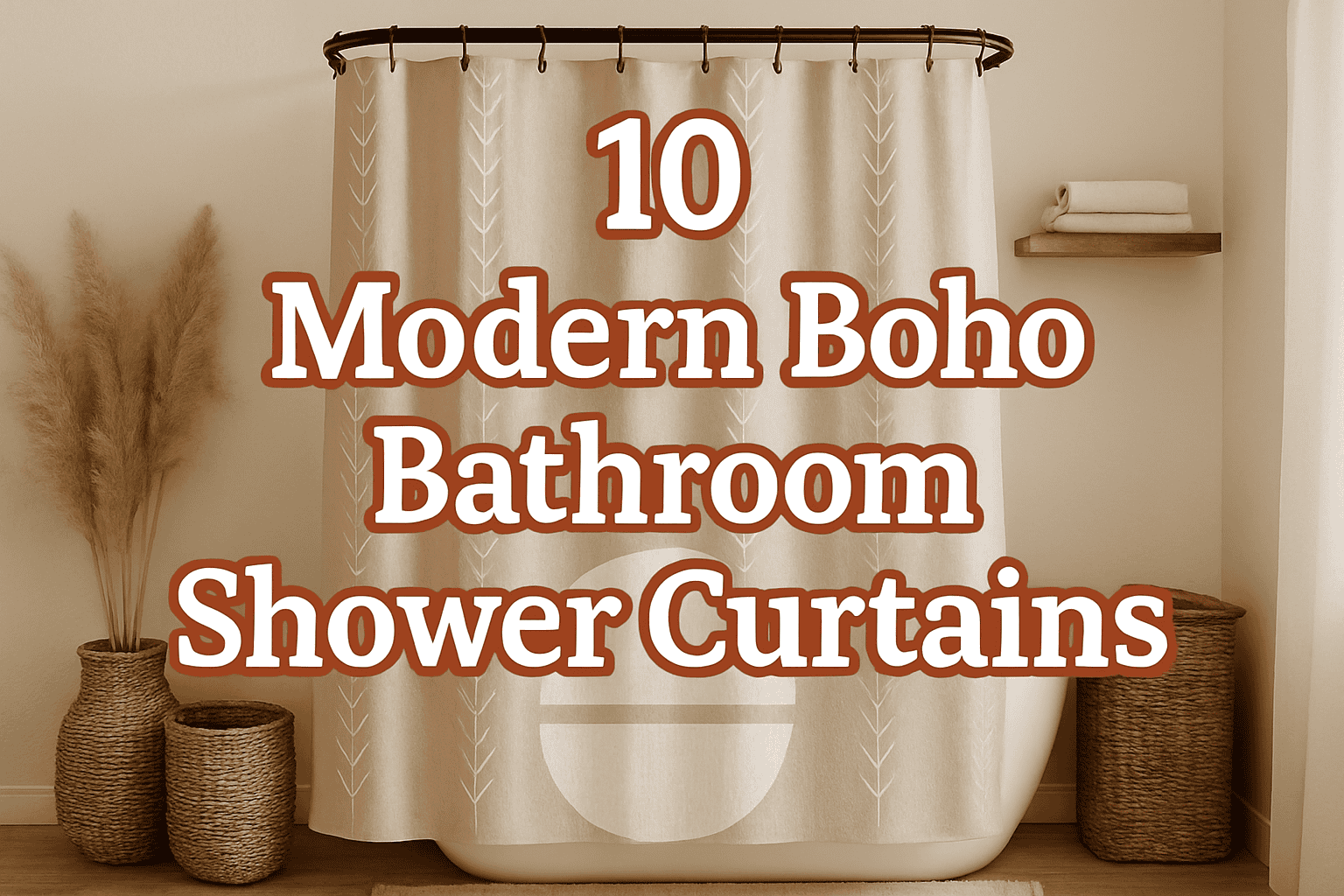 10 Modern Boho Bathroom Shower Curtains