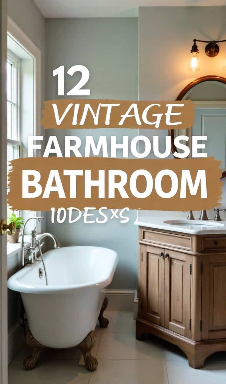 Vintage Farmhouse Bathroom Ideas