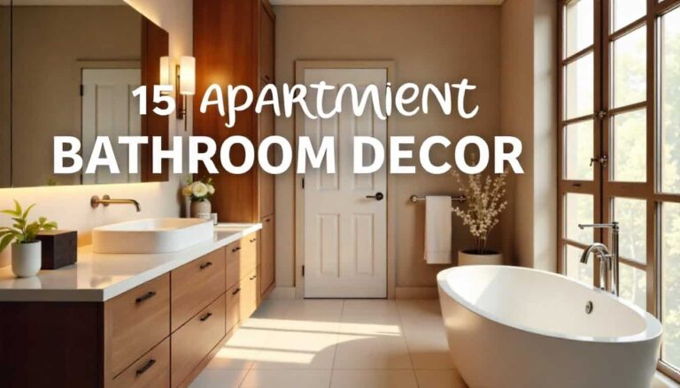 15 Apartment Bathroom Decor Ideas With Brown Cabinets