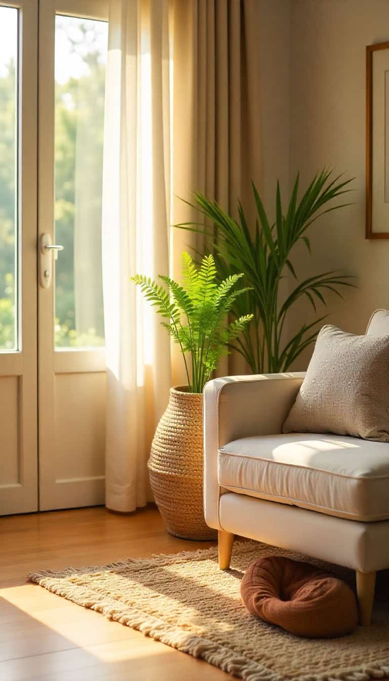 Jute Plant Stand Accent