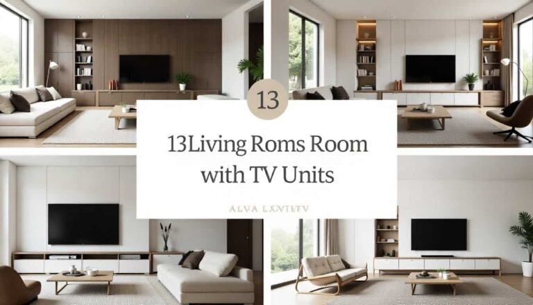Modern Living Room Divider Ideas with TV Units
