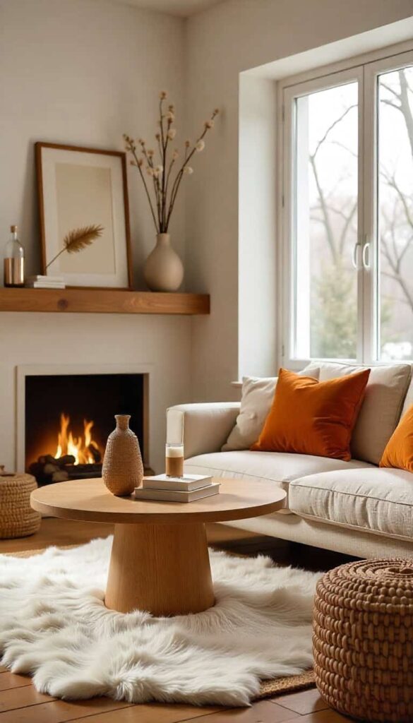 Natural Wood Coffee Table Charm