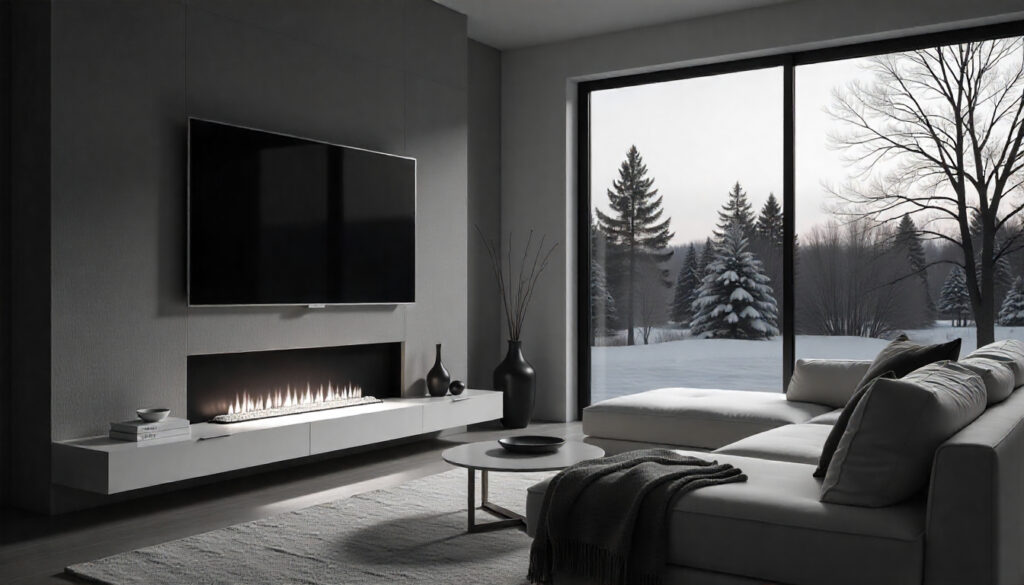Partition with Fireplace and TVqe