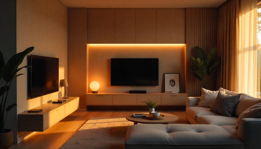 Scandinavian Style Divider with Media Console