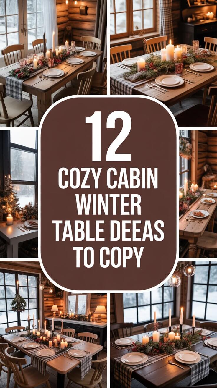 12 Cozy Cabin Winter Table Decor Ideas to Copy