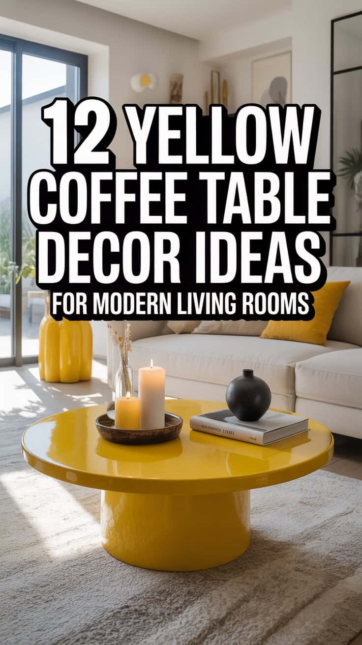 12 Yellow Coffee Table Decor Ideas for Modern Living Rooms