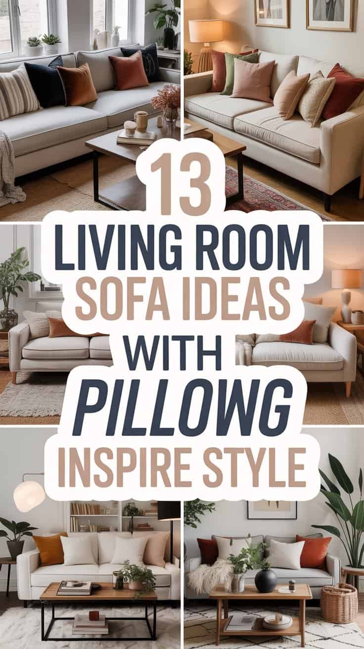 13 Living Room Sofa Ideas with Pillows That Inspire Style