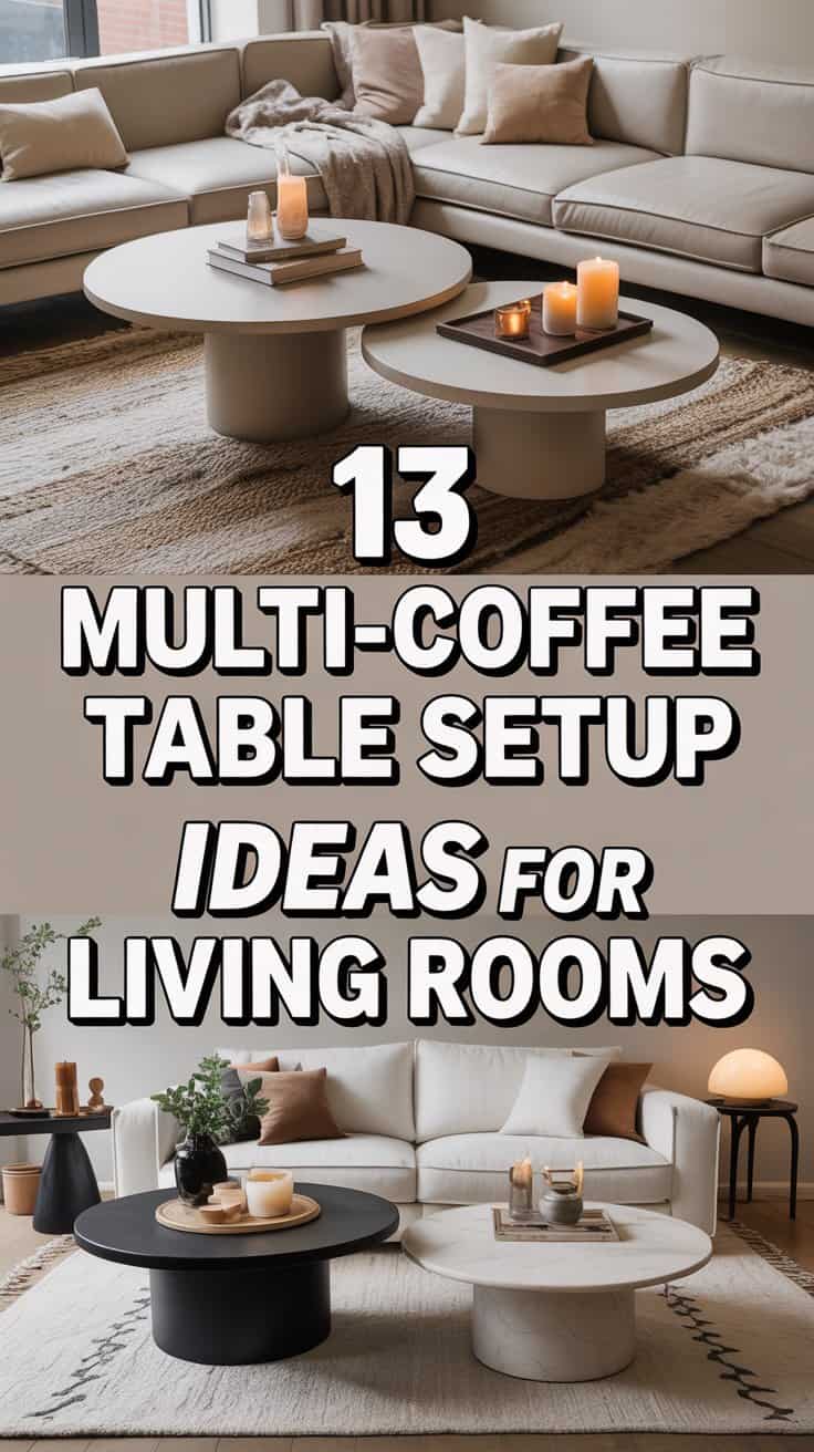 13 Multi-Coffee Table Setup Ideas for Living Rooms