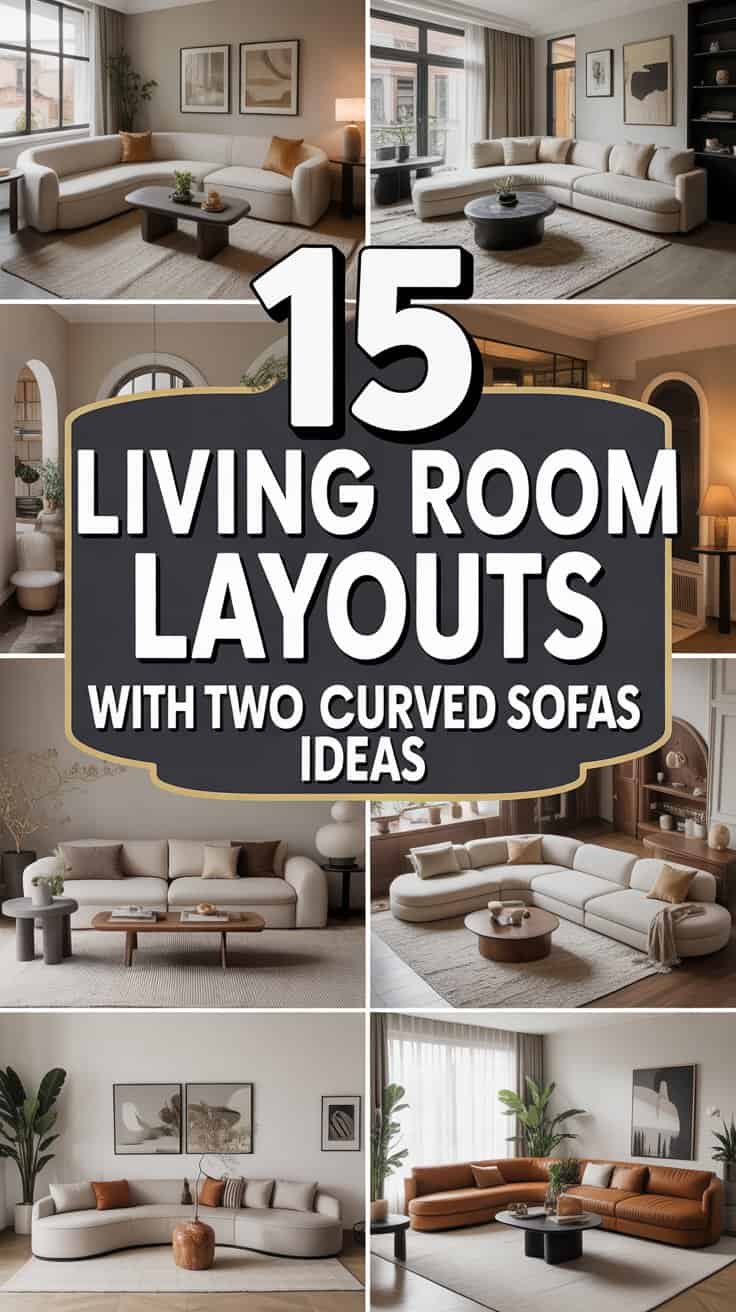 15 Living Room Layouts with Two Curved Sofas Ideas