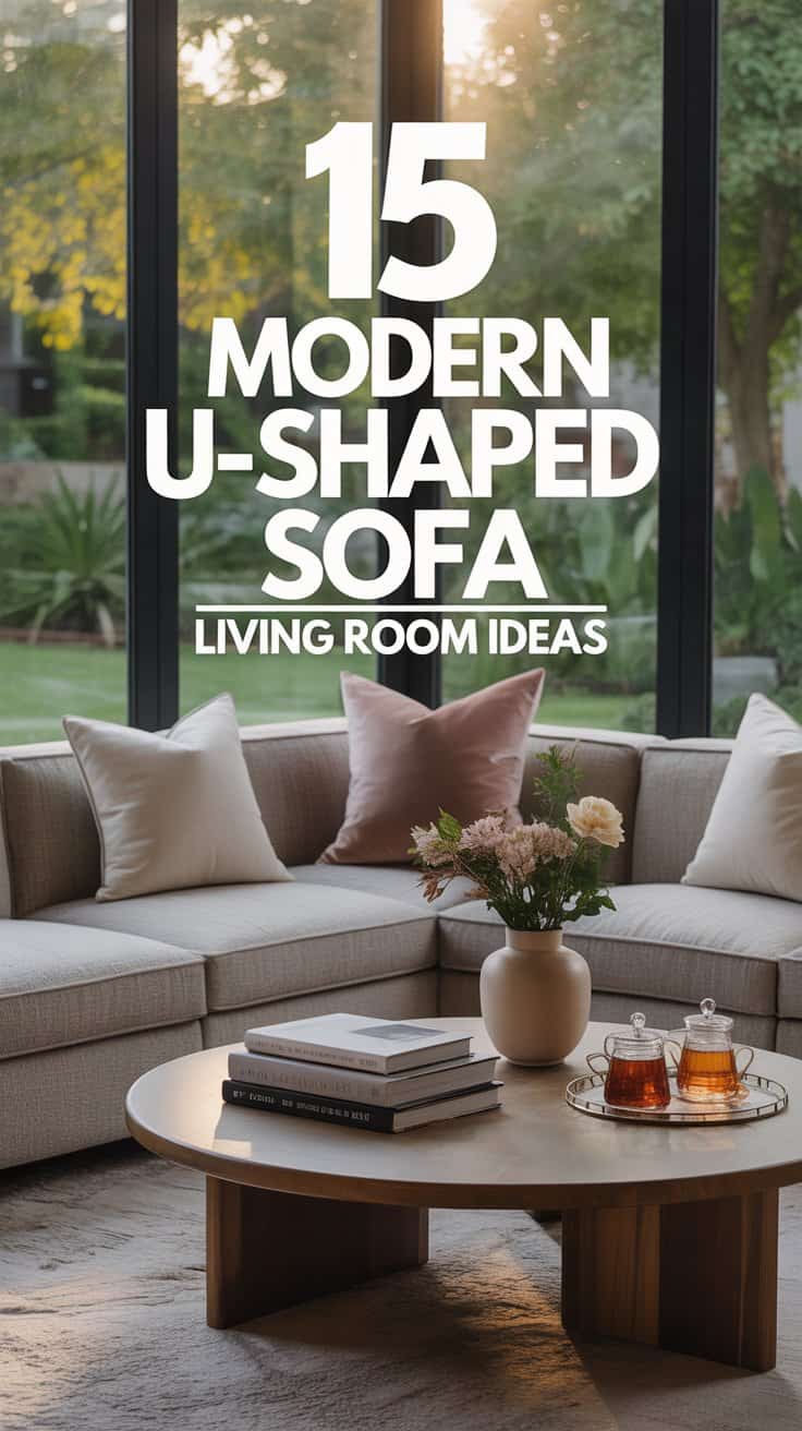 15 Modern U-Shaped Sofa Living Room Ideas That Comfort & Style