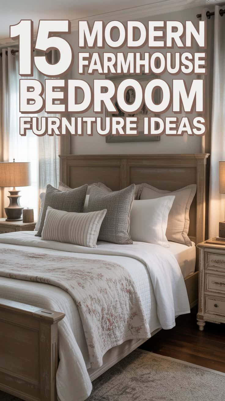 15 modern farmhouse bedroom furniture ideas