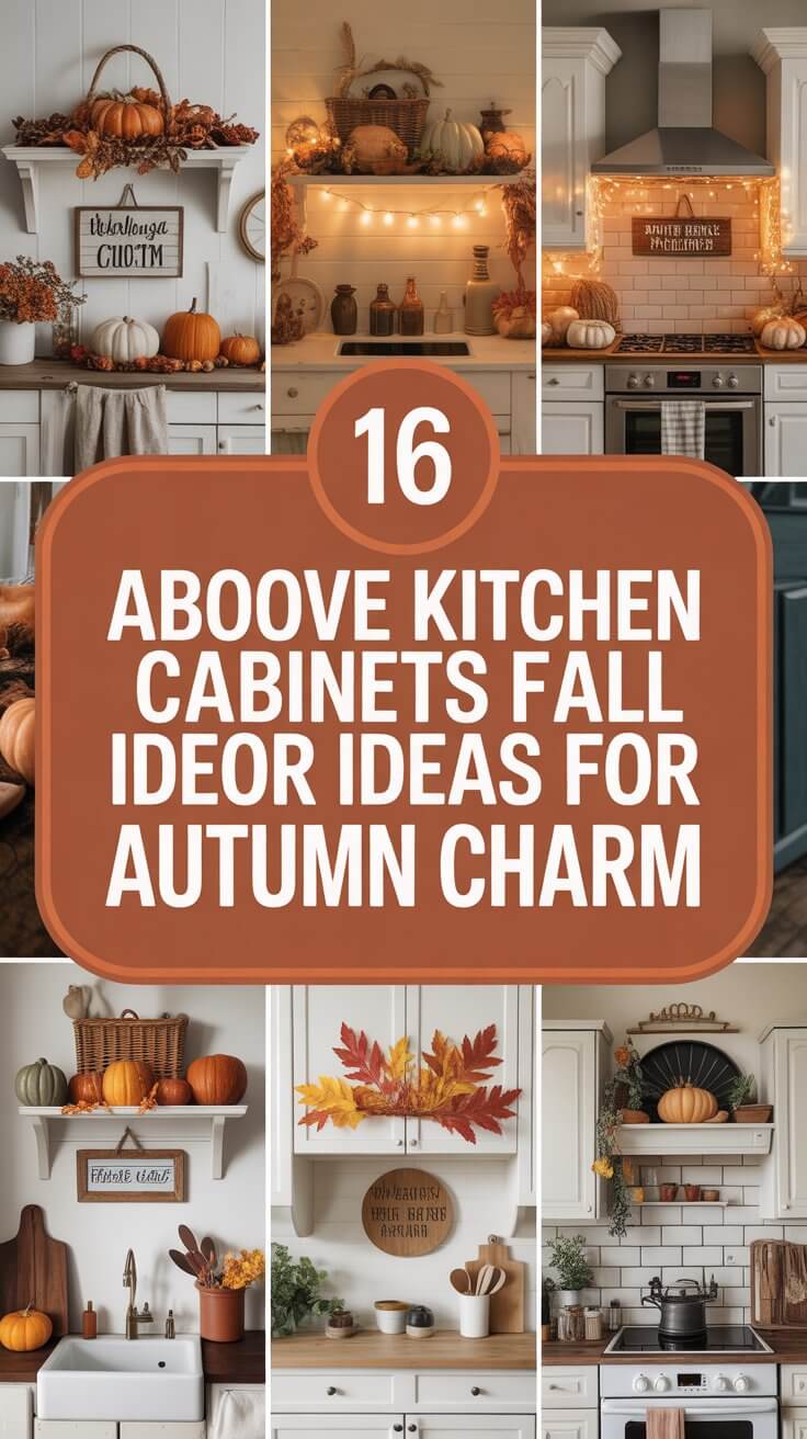16 Above Kitchen Cabinets Fall Decor Ideas For Autumn Charm