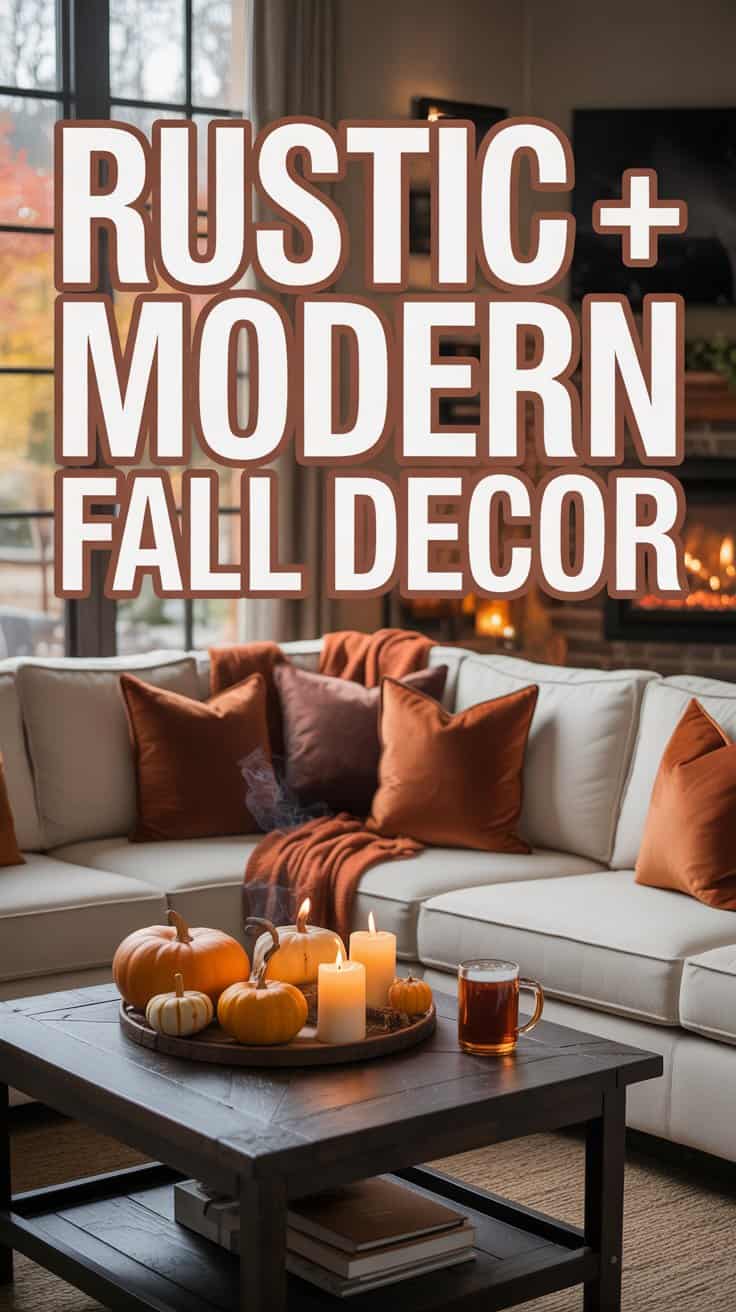 16 Rustic + Modern Fall Decor Aesthetic Living Room You’ll Love