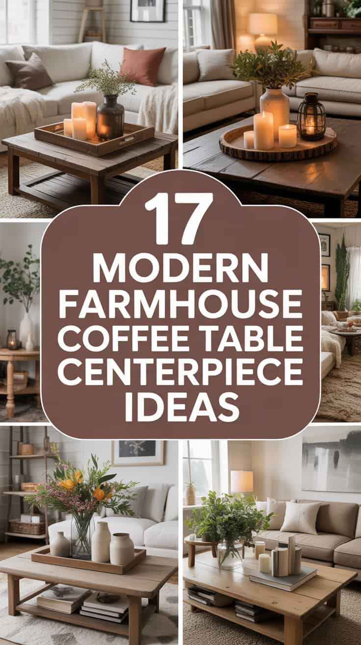17 Modern Farmhouse Coffee Table Centerpiece Ideas