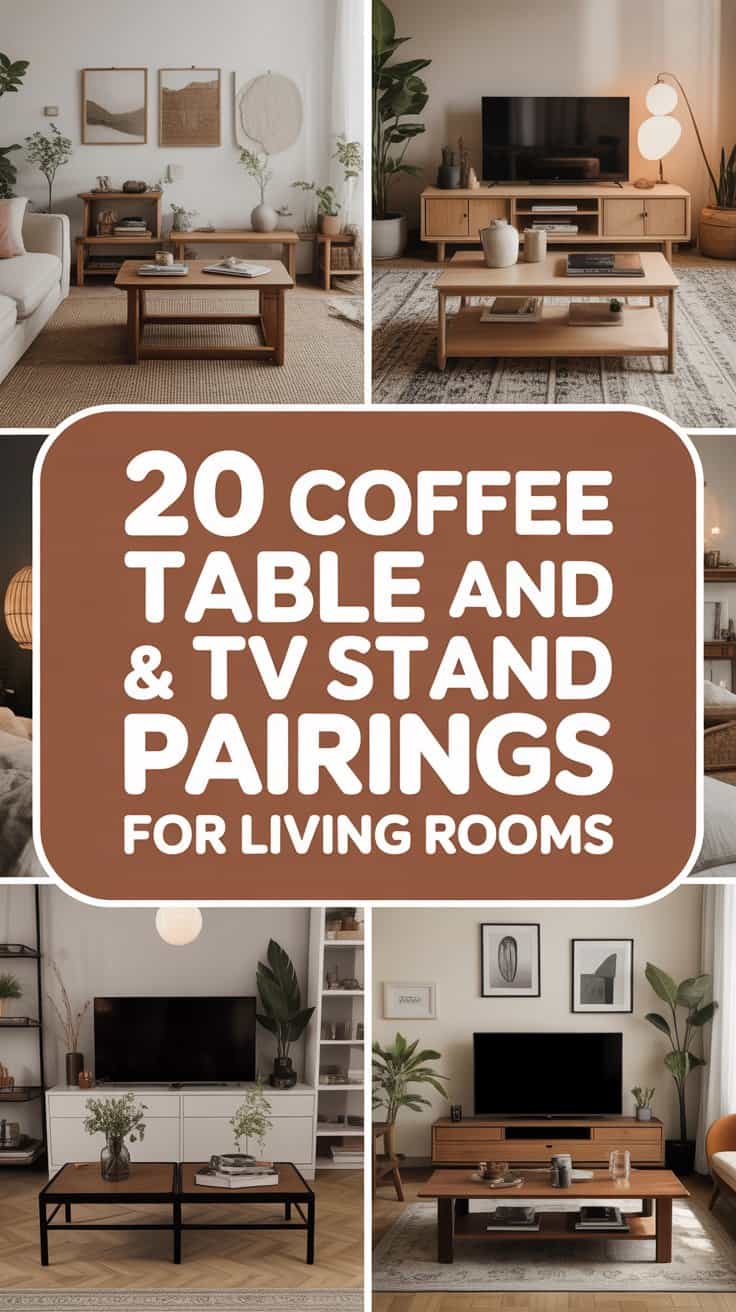 20 Coffee Table and TV Stand Pairings for Modern Living Rooms