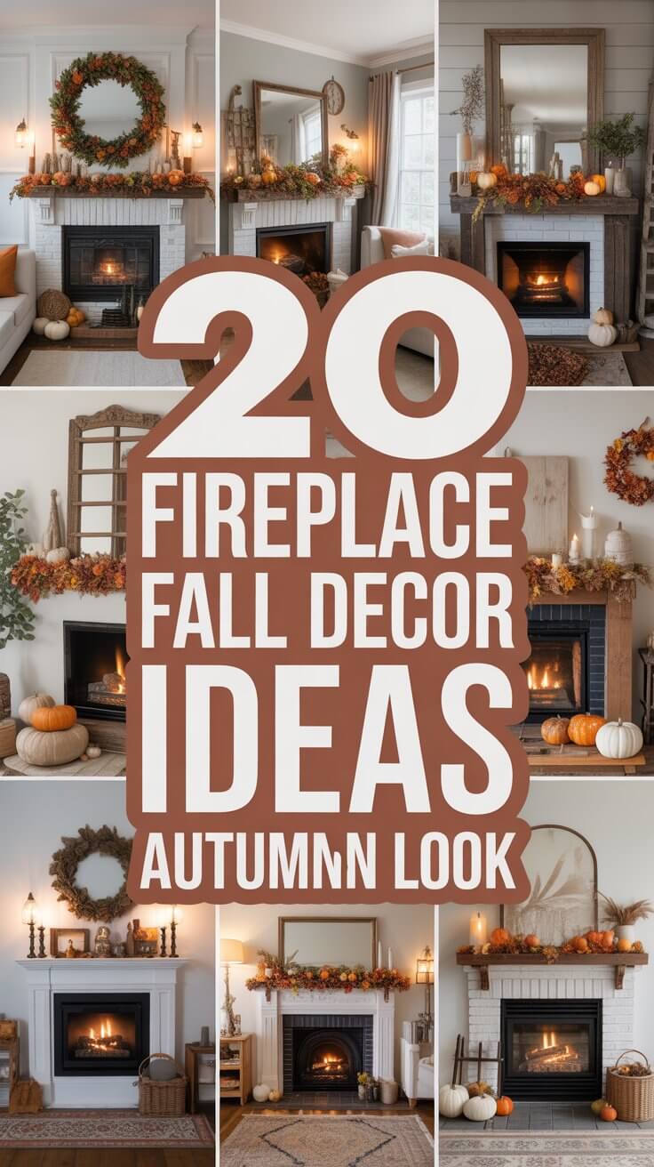 20 Fireplace Fall Decor Ideas For A Warm Autumn Look