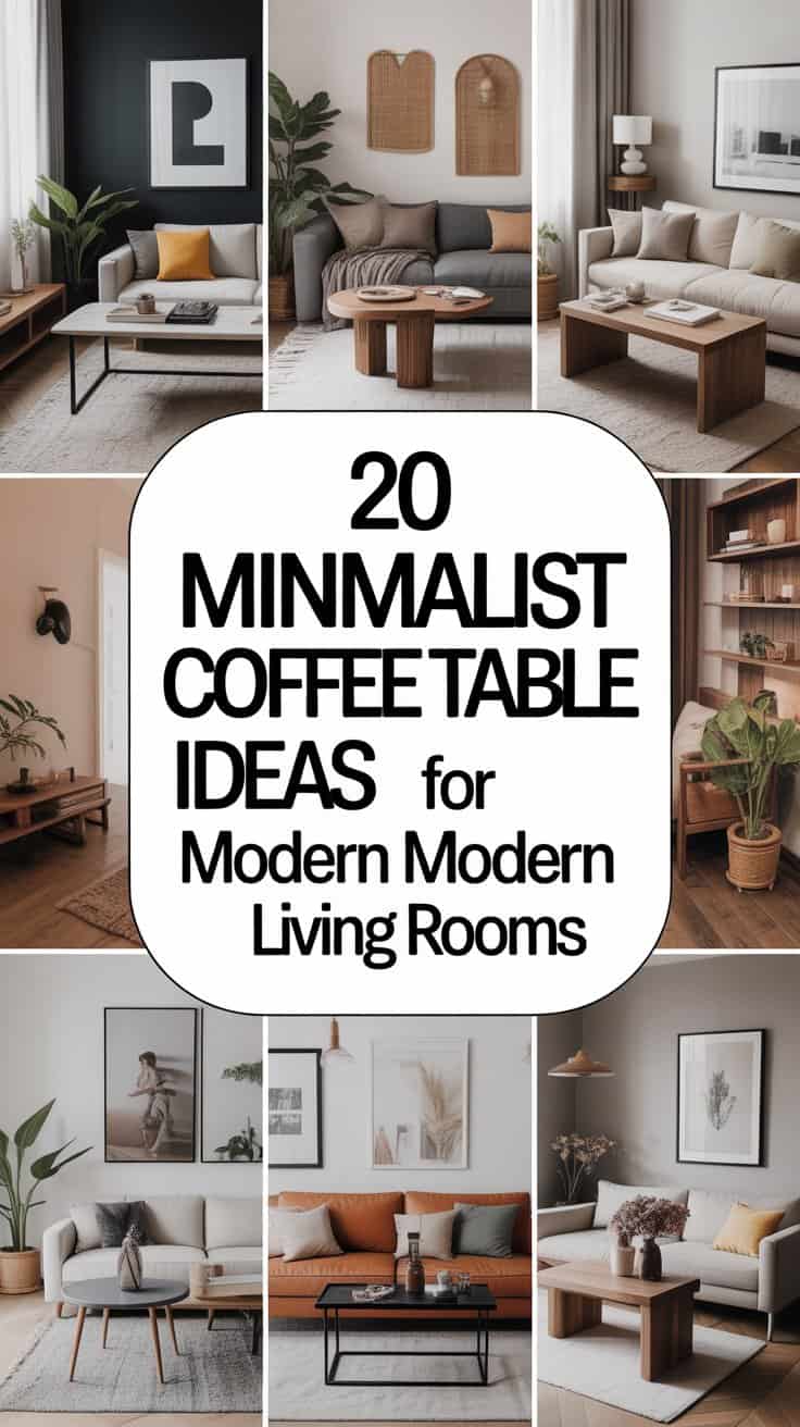 20 Minimalist Coffee Table Ideas for Modern Living Rooms