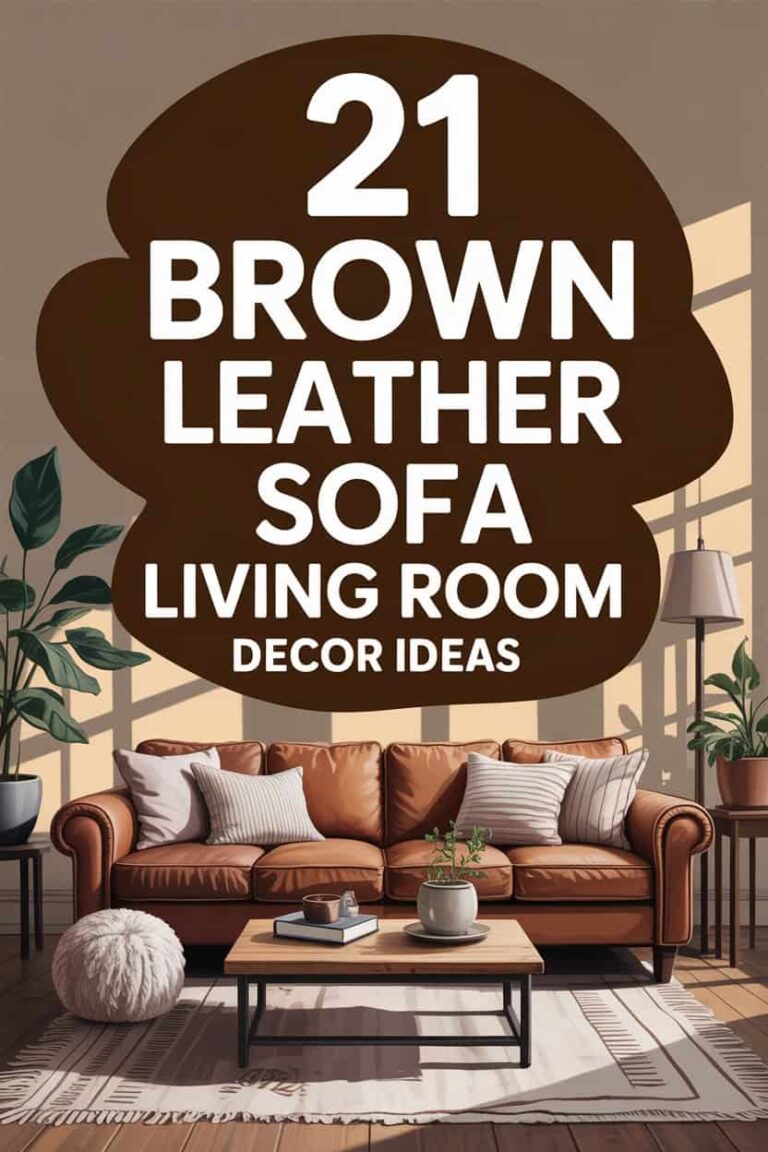 21 Brown Leather Sofa Living Room Decor Ideas
