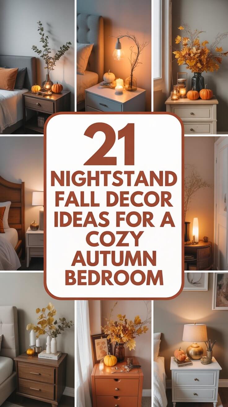21 Nightstand Fall Decor Ideas For A Cozy Autumn Bedroom