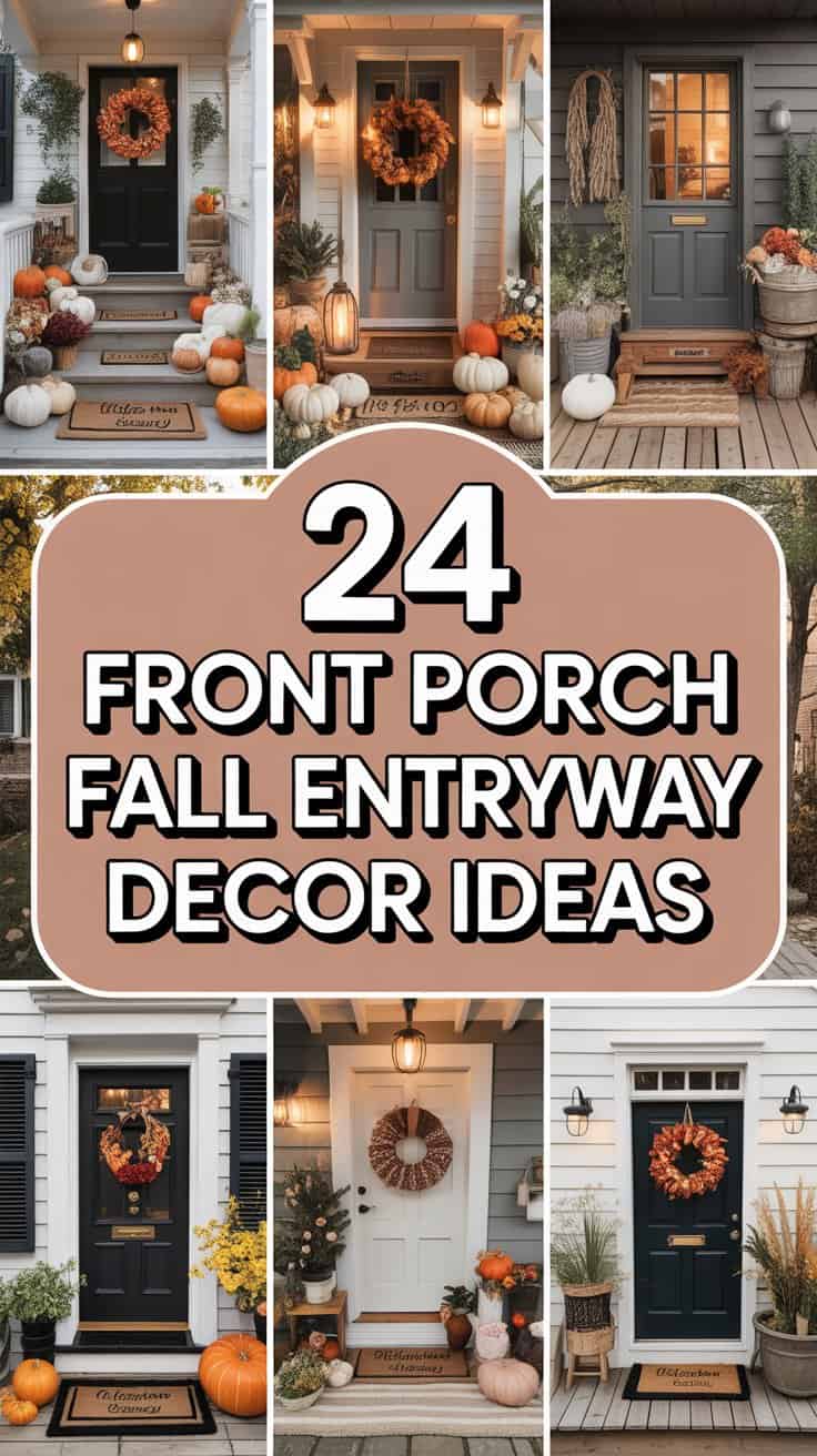 24 Front Porch Fall Entryway Decor Ideas With Curb Appeal